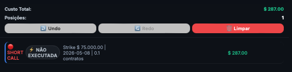Envio de ordens direto para a Deribit